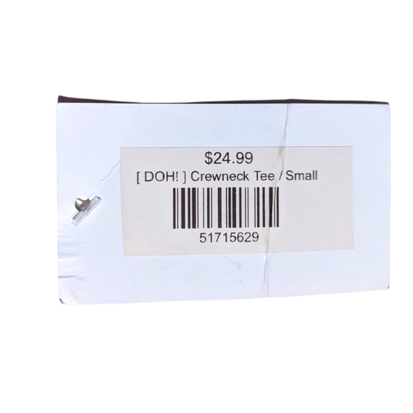 90's Experience Mens size S The Simpsons "Doh" The Nineties Crewneck Black Tee - Picture 6 of 6